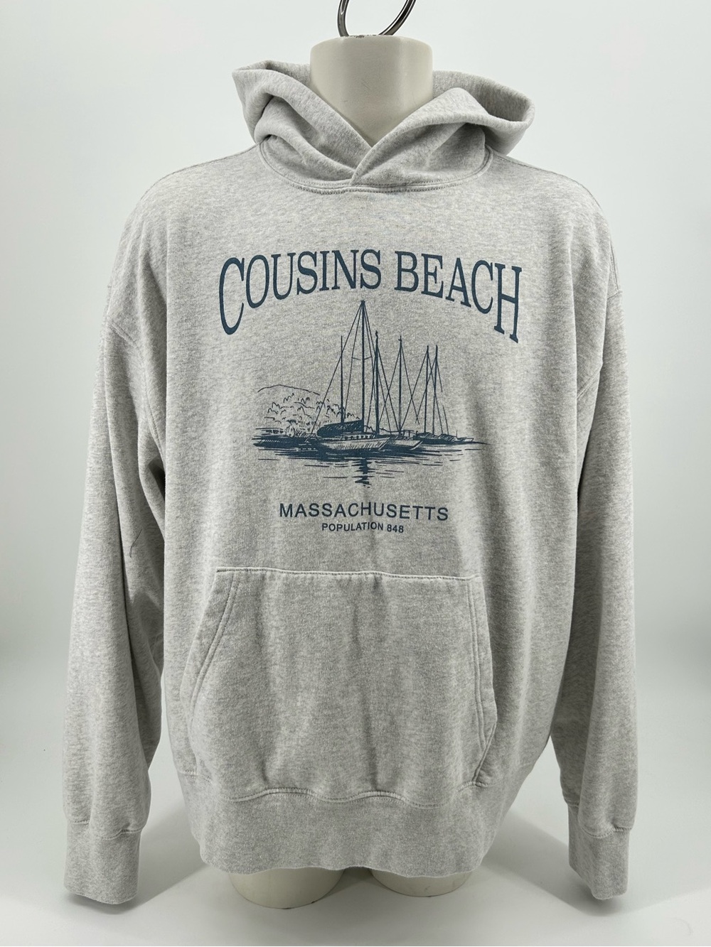 AE American Eagle Super Soft Henley Hooded Sweatshirt Cousins Beach TSITP SZ XXL